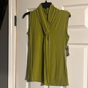 Olive green sleeveless top. New with tags